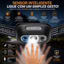 Lanterna Cabeça Premium Recarregavel Sensor  Prova D'água