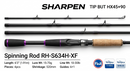 Nova Vara de Pesca PURELURE SHARPEN Pro 3.5-38g 5ft 6ft para Spinning e Casting, Ação F XF, com Passadores FUJI