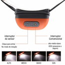 Lanterna Cabeça Premium Recarregavel Sensor  Prova D'água